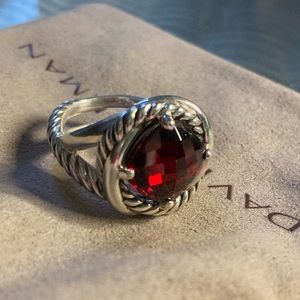 David Yurman Garnet Infinity Ring 8.5